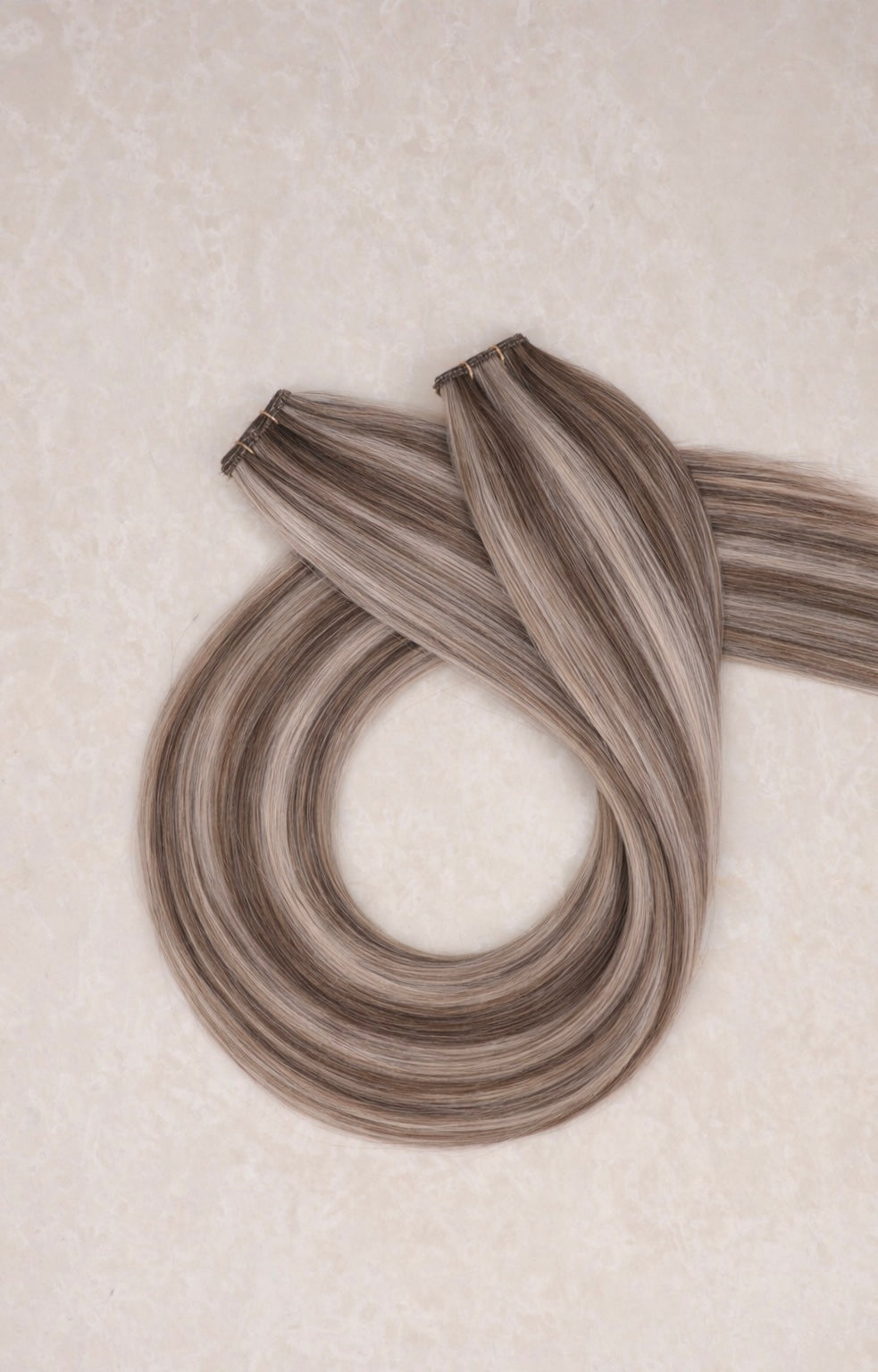 Human Hair Extensions. Iced Truffle
