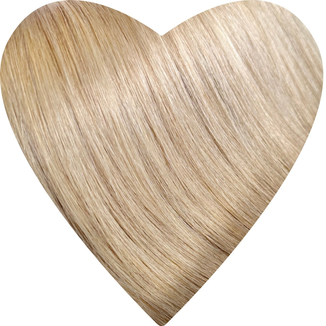 Human Hair Extensions. Mid Ash Blonde