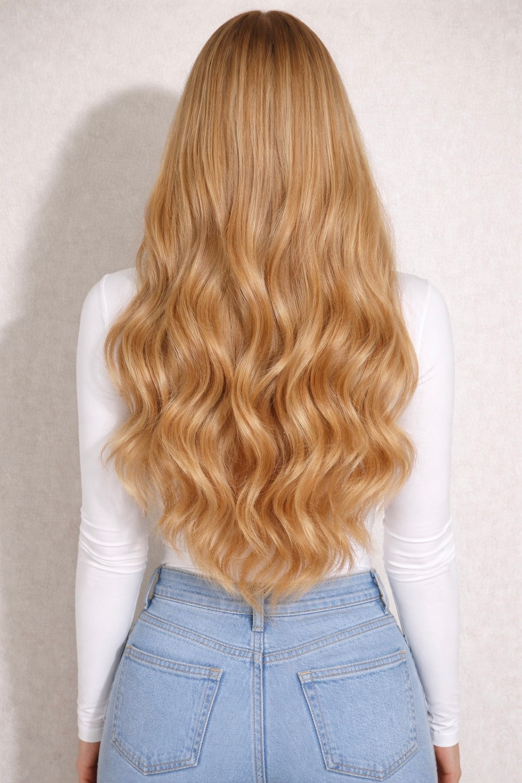 Human Hair Extensions. Strawberry Blonde