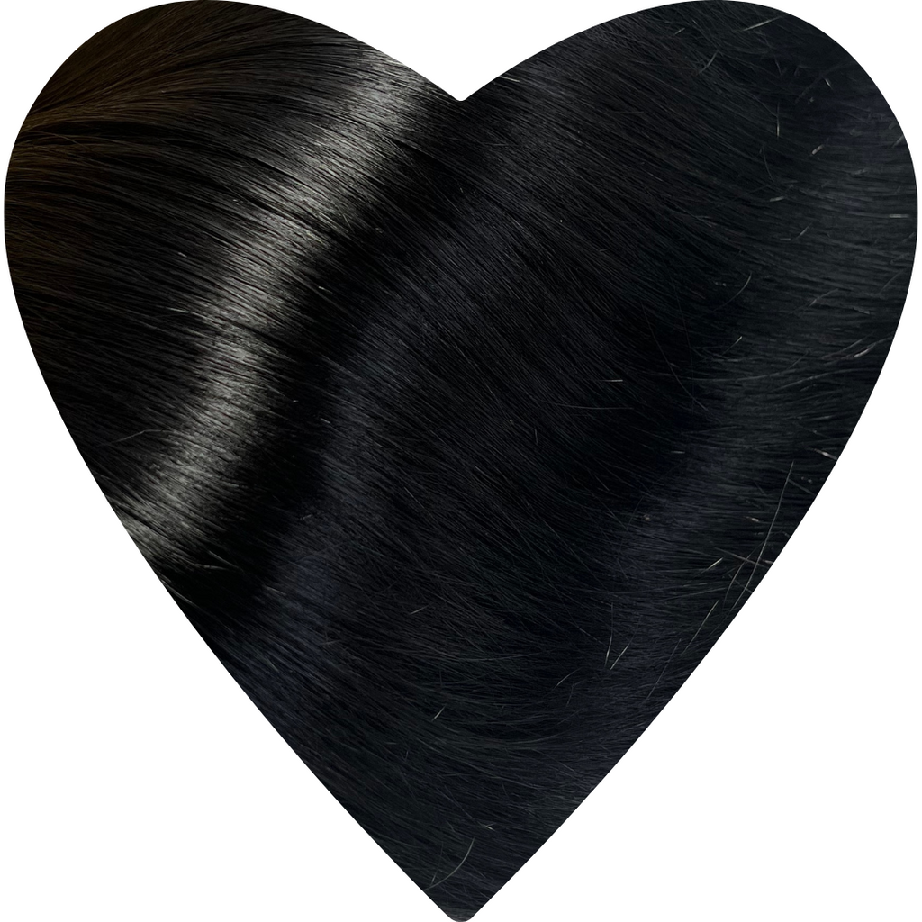 Human Hair Extensions. Jet Black