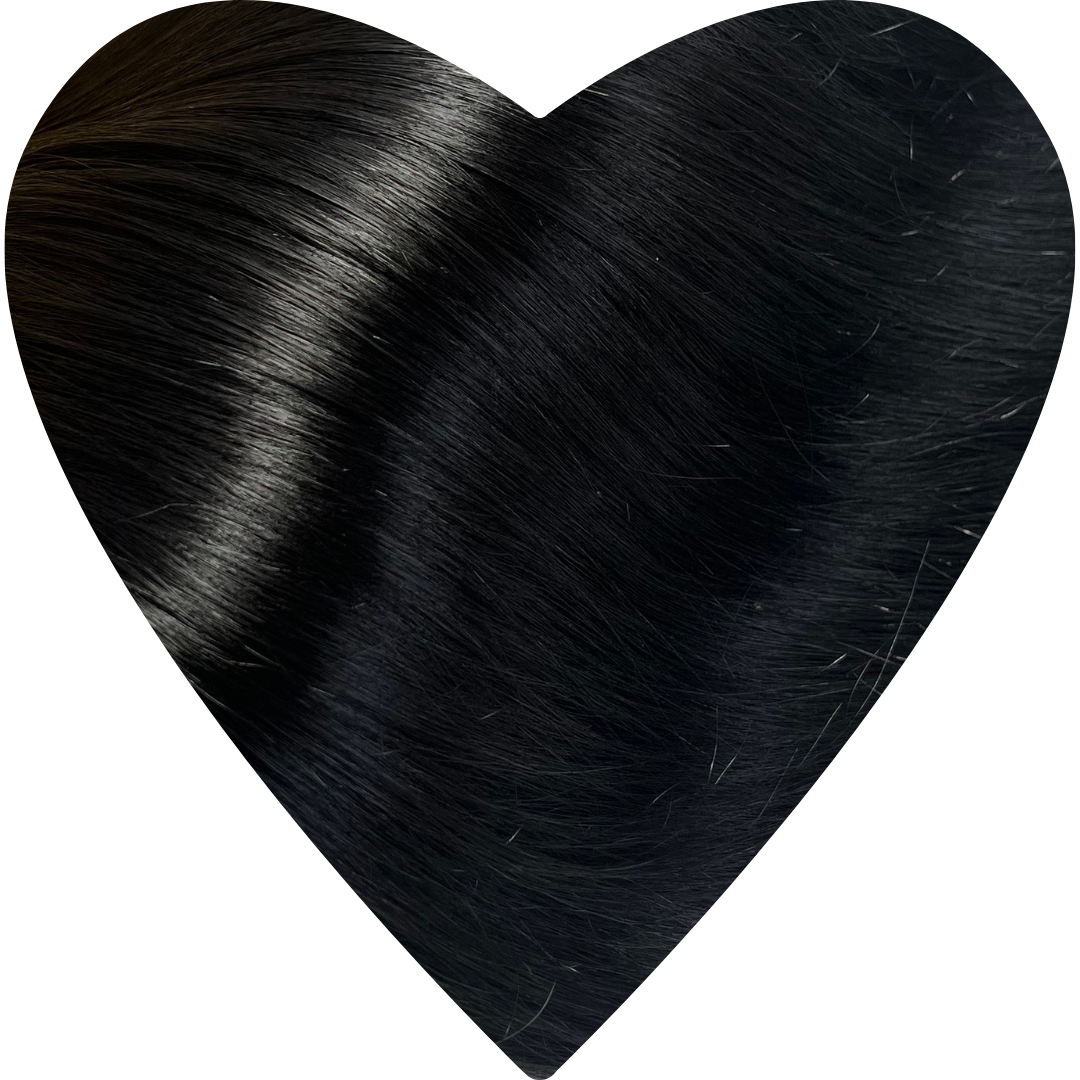 Human Hair Extensions. Jet Black