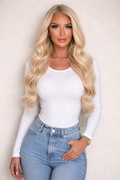Human Hair Extensions. Platinum Blonde