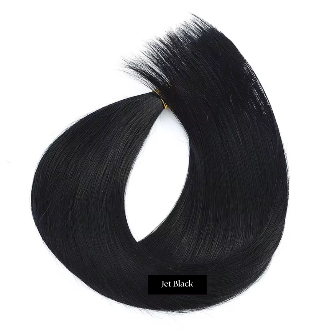 Human Hair Extensions. Jet Black