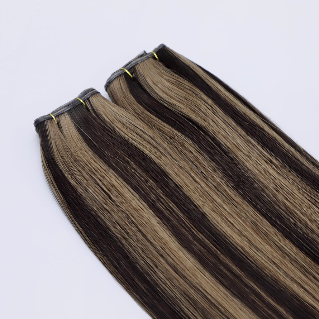 Human Hair Extensions. Iced Espresso