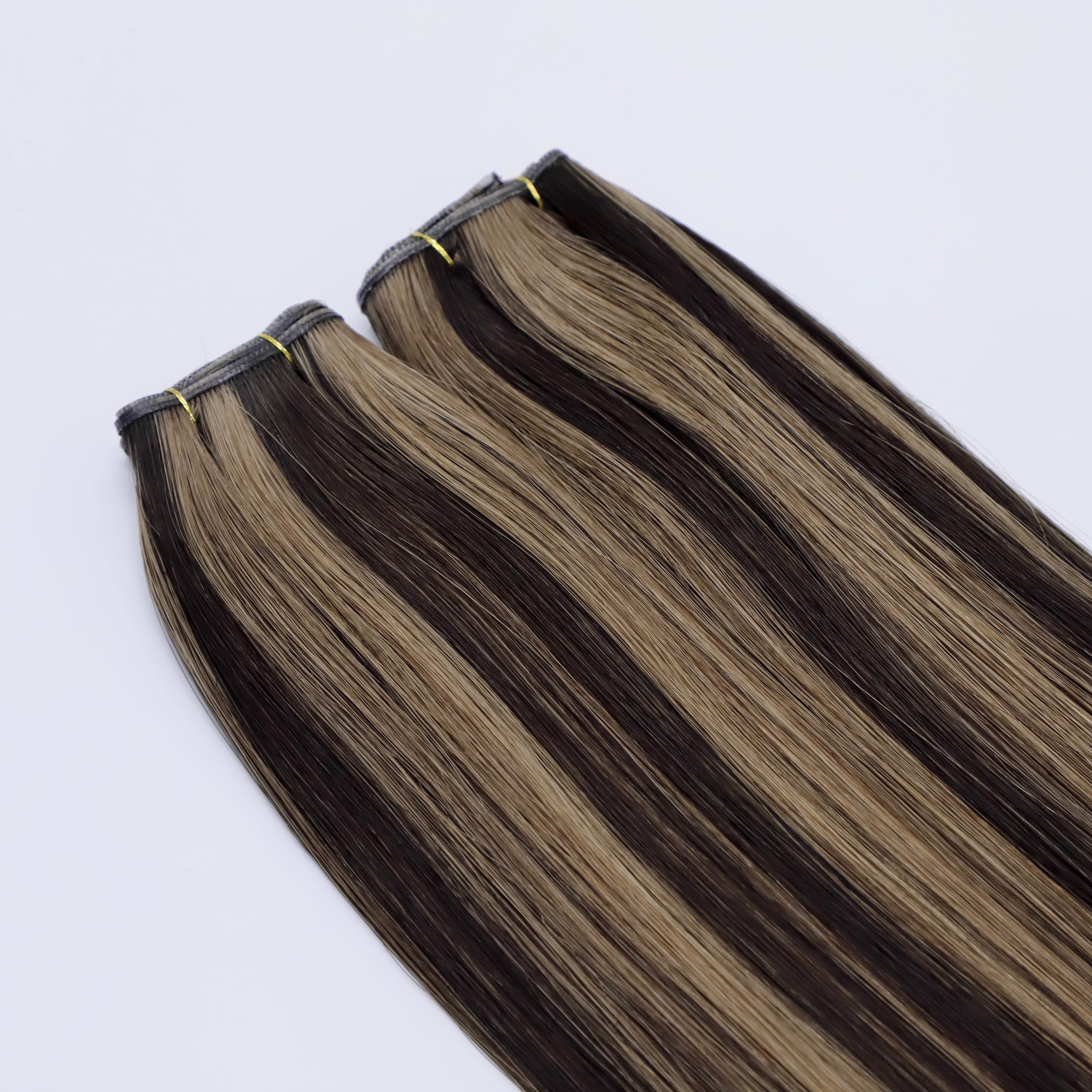 Human Hair Extensions. Iced Espresso