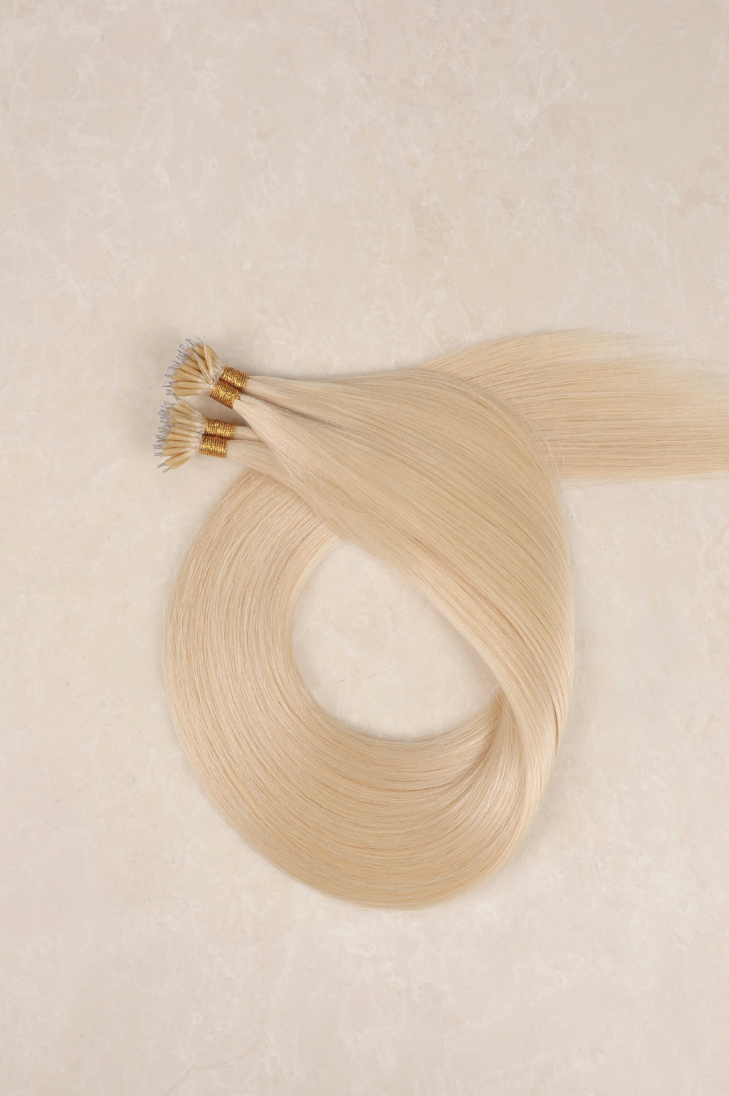 Human Hair Extensions. Platinum Blonde