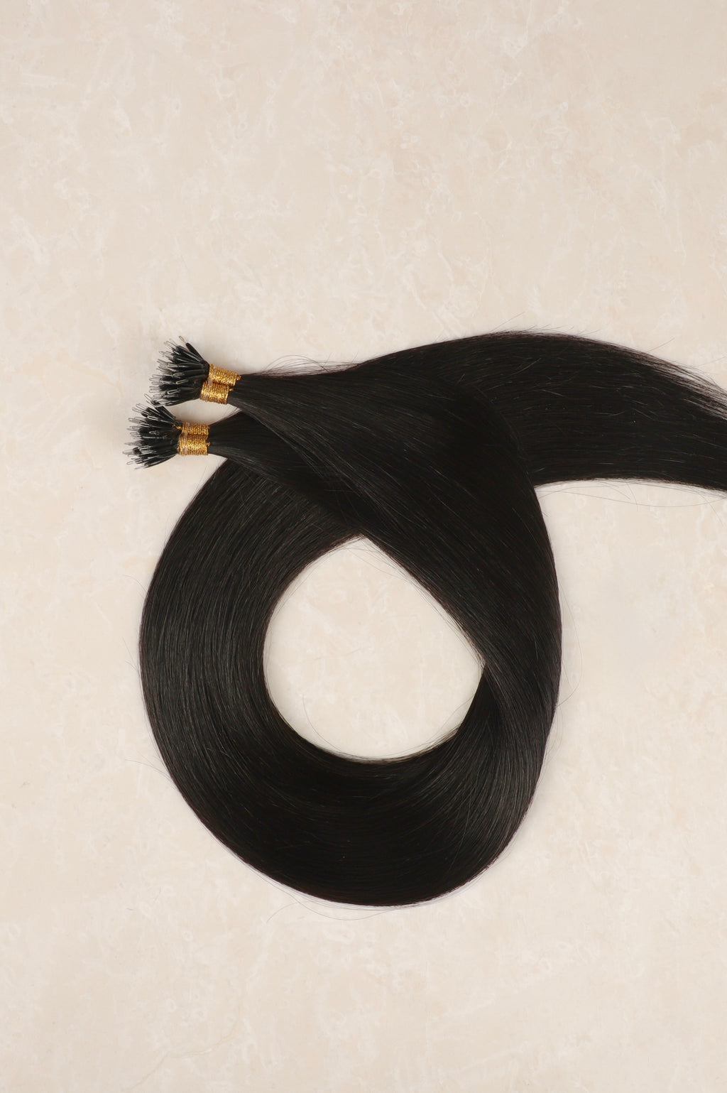 Human Hair Extensions. Natural Black