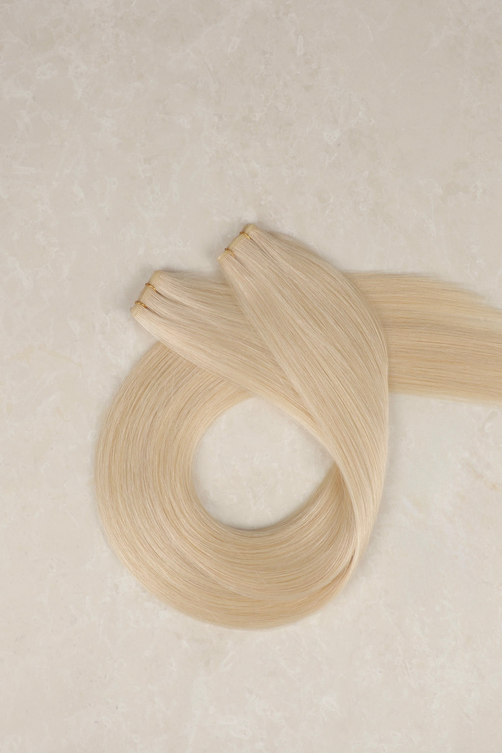 Human Hair Extensions. Platinum Blonde