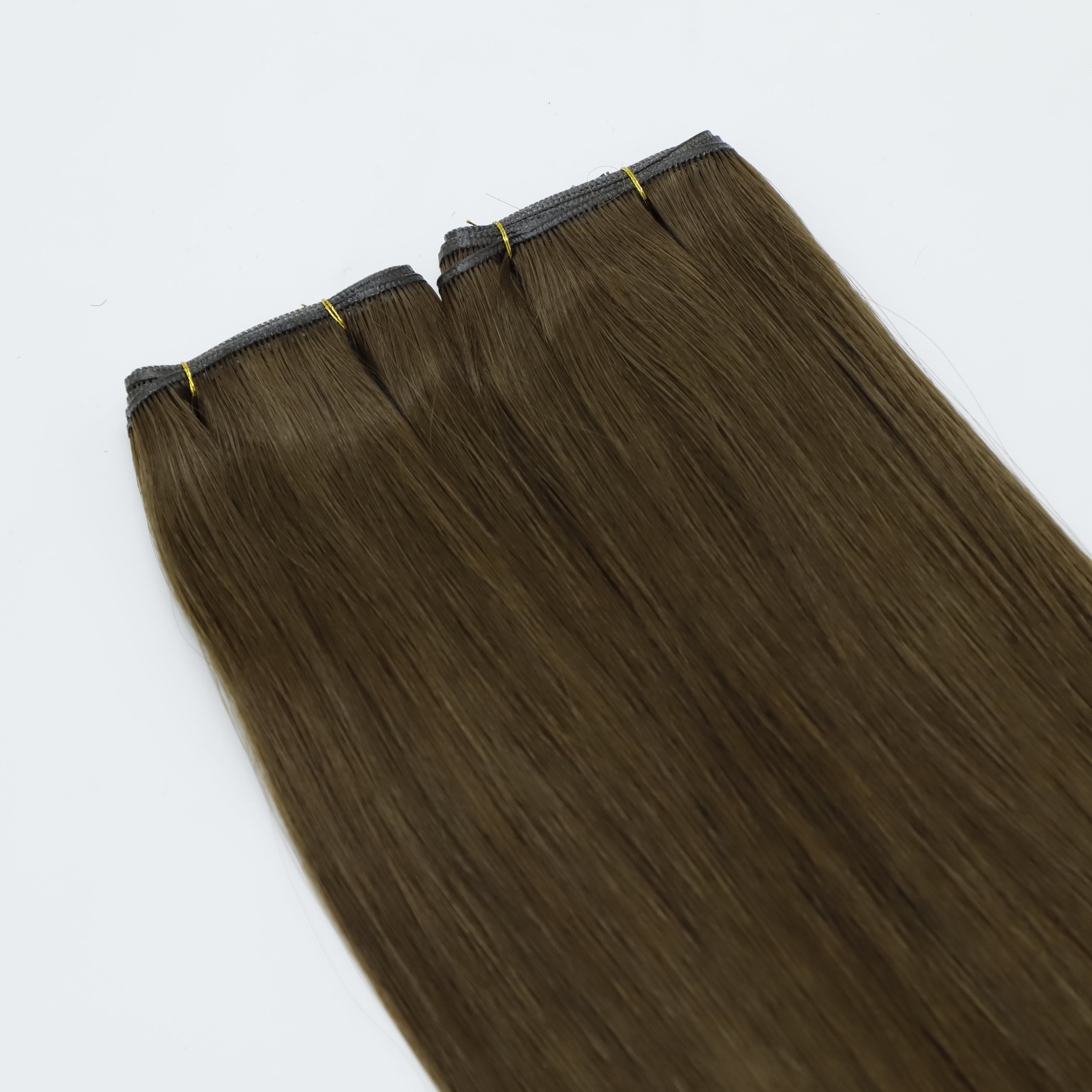 Human Hair Extensions. Mid Ash Brown