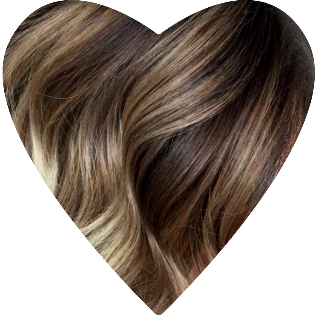 Human Hair Extensions. Iced Espresso