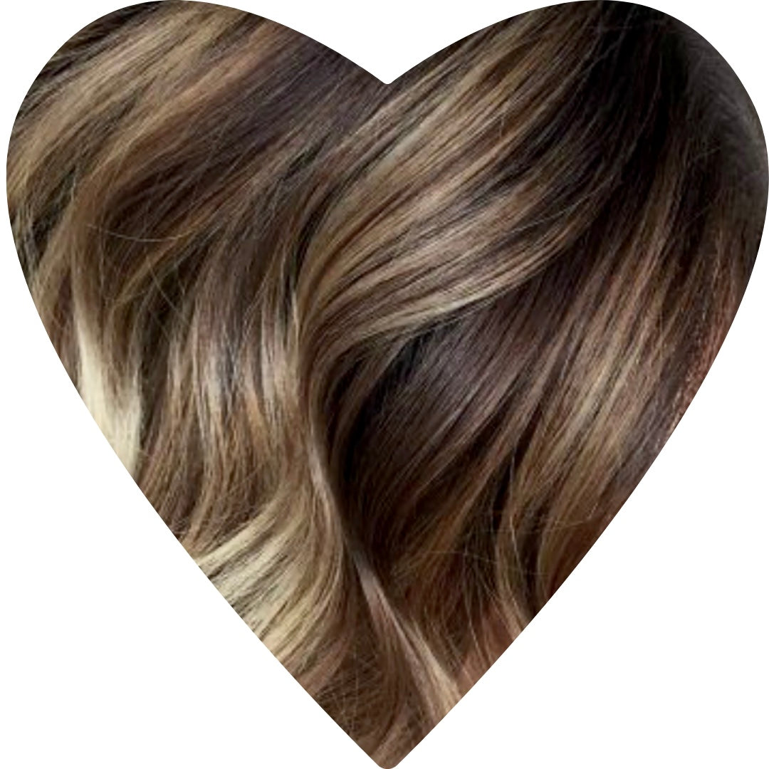 Human Hair Extensions. Iced Espresso