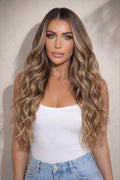 Human Hair Extensions. Highlight Bronde