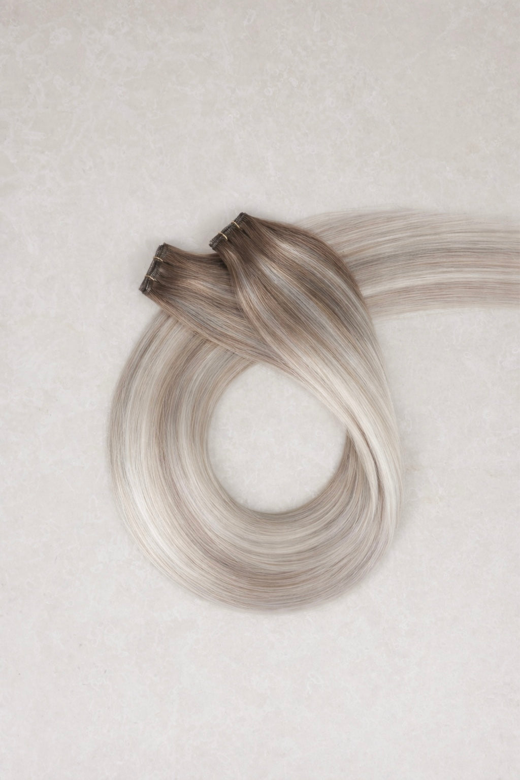 Human Hair Extensions. Rooted Snowflake