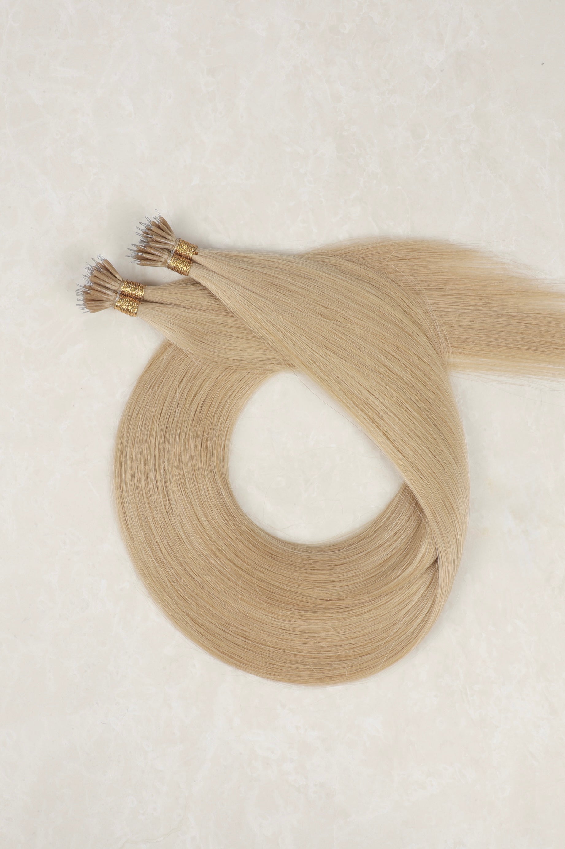 Human Hair Extensions. Mid Ash Blonde