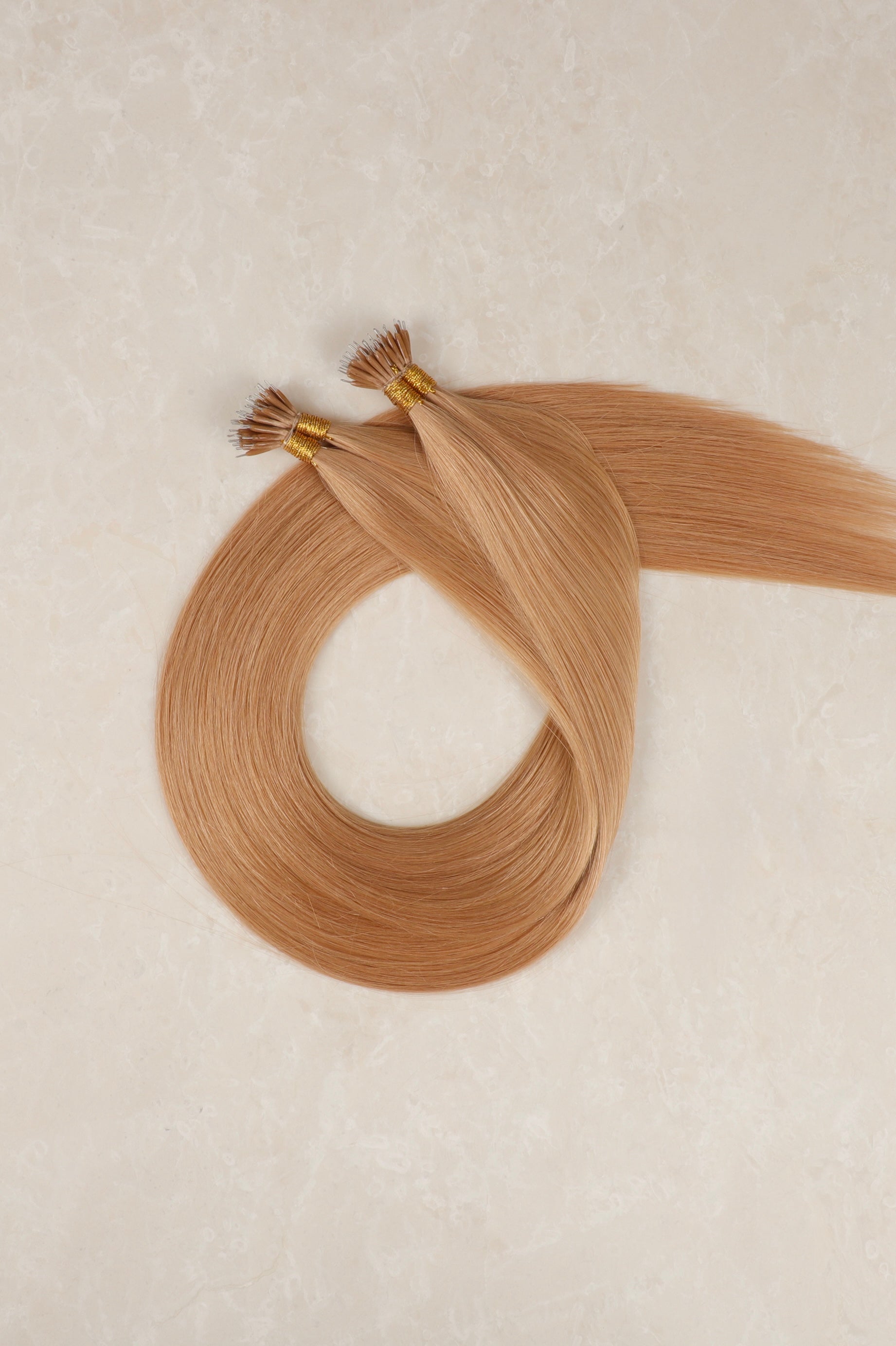 Human Hair Extensions. Strawberry Blonde