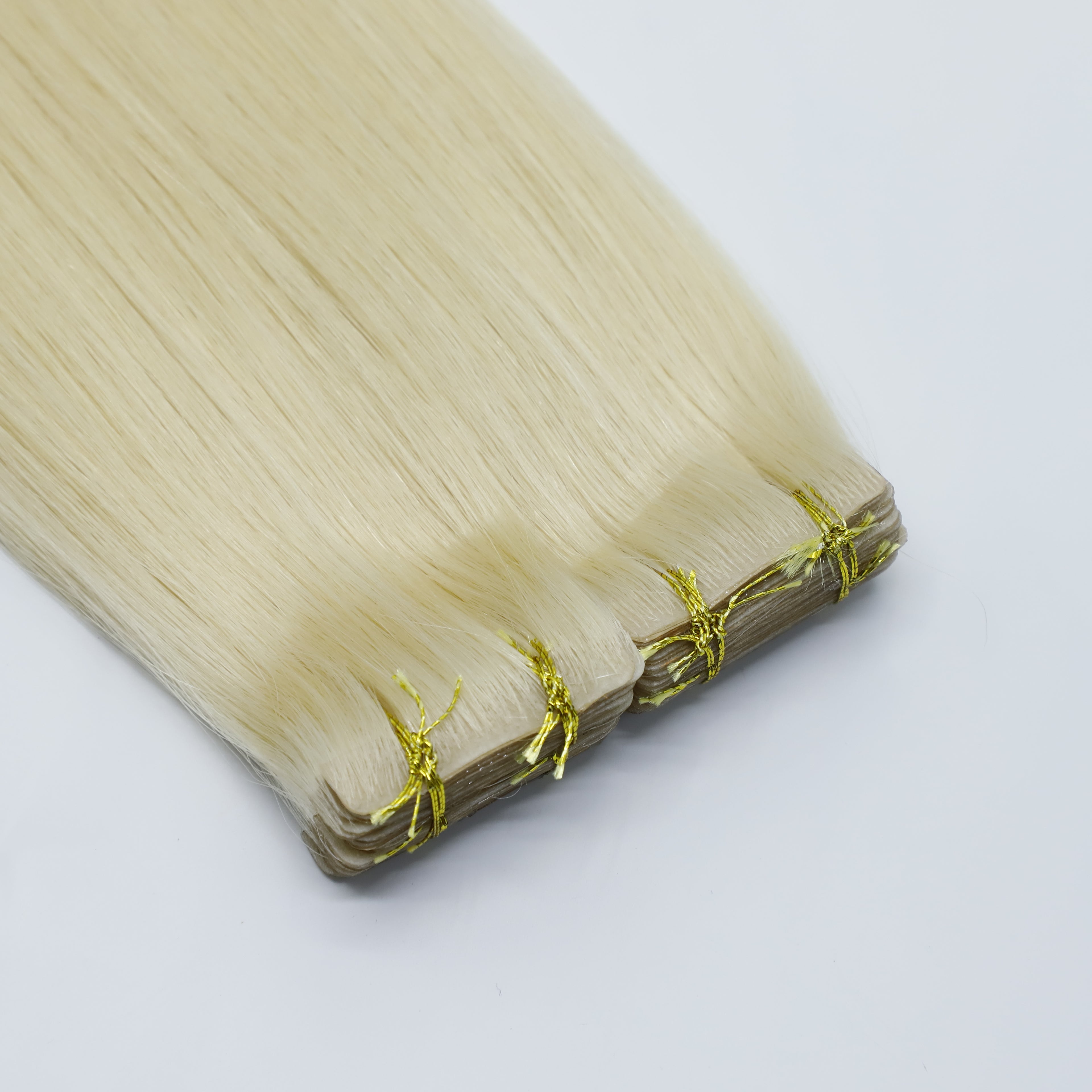 Human Hair Extensions. Platinum Blonde