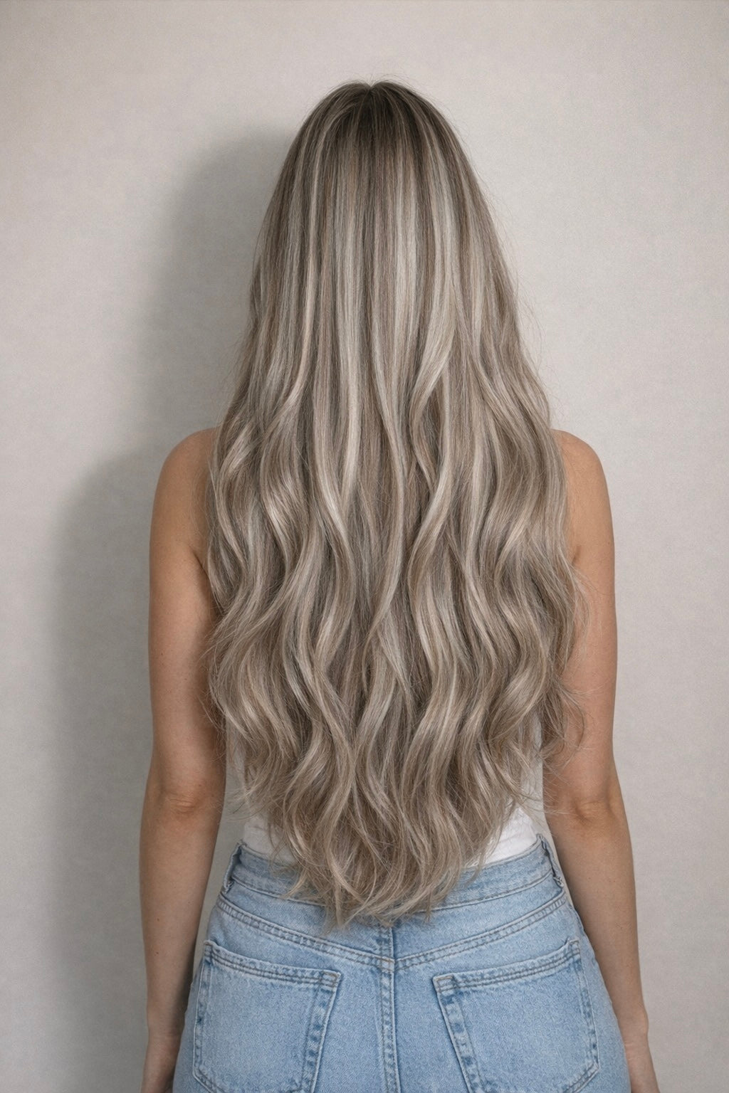 Human Hair Extensions. Iced Truffle