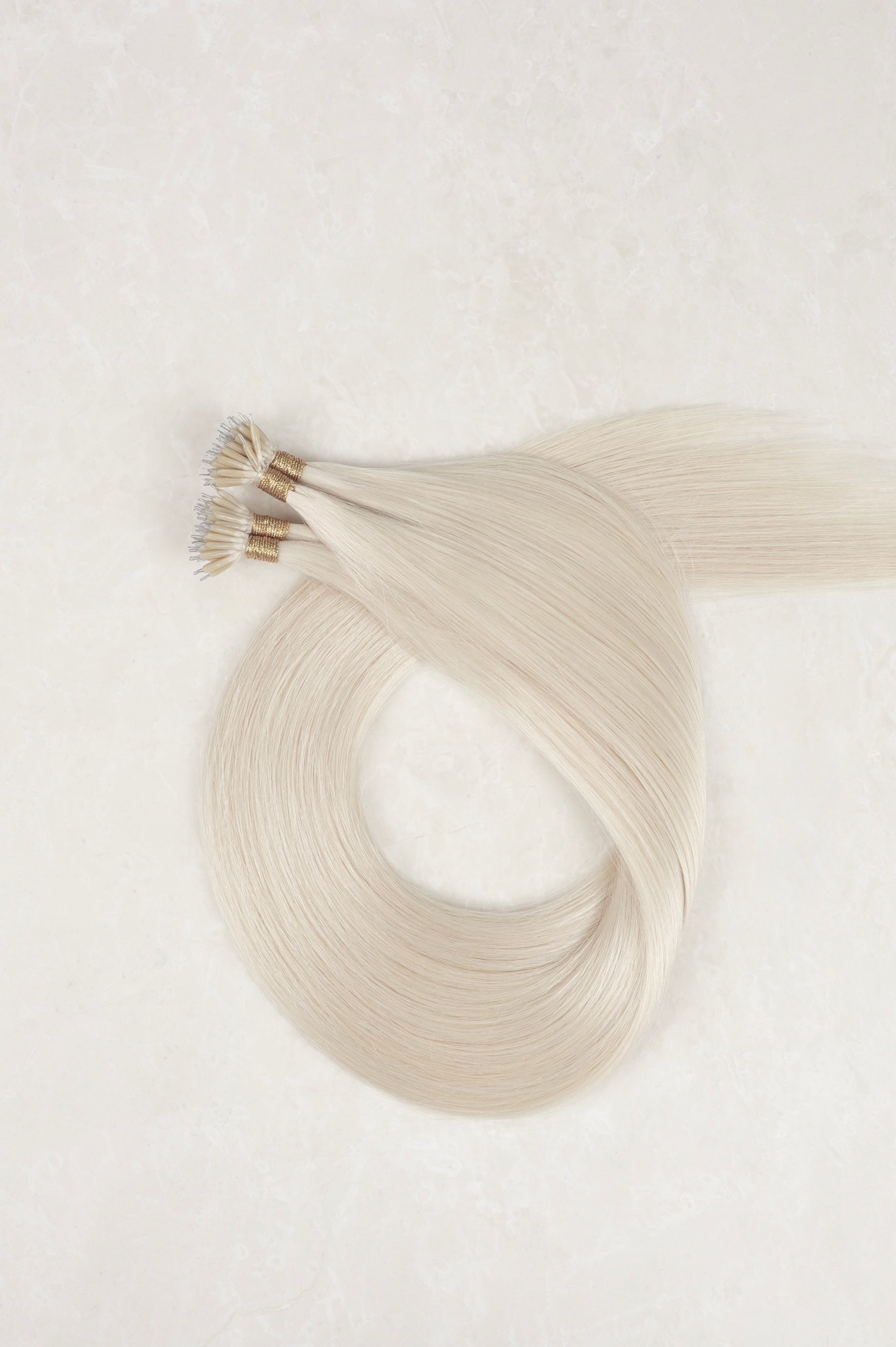 Human Hair Extensions. Vanilla Blonde
