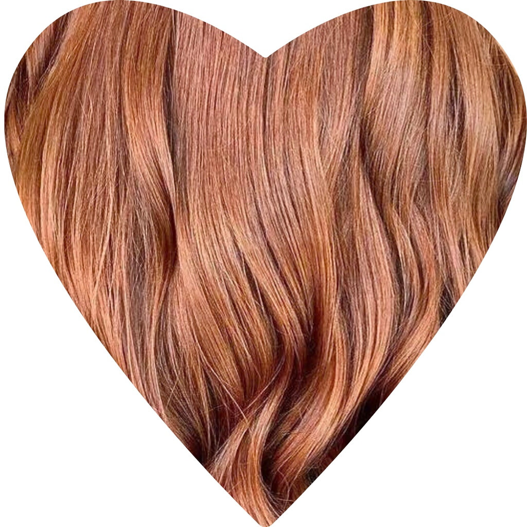 Human Hair Extensions. Copper