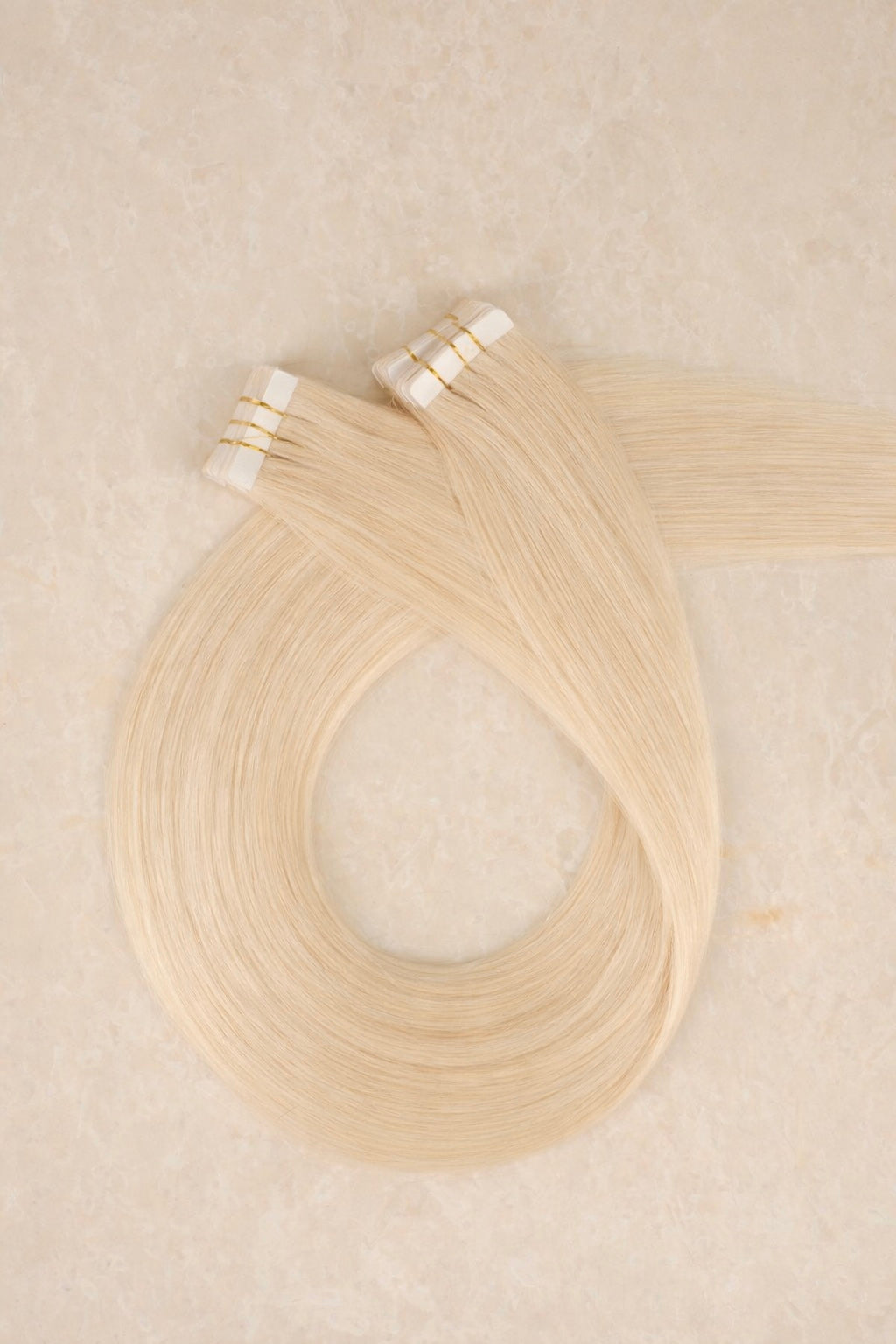 Human Hair Extensions. Platinum Blonde