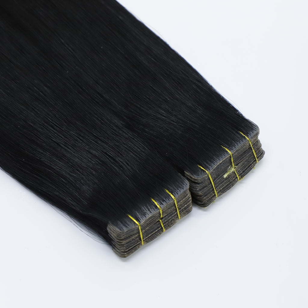 Human Hair Extensions. Jet Black