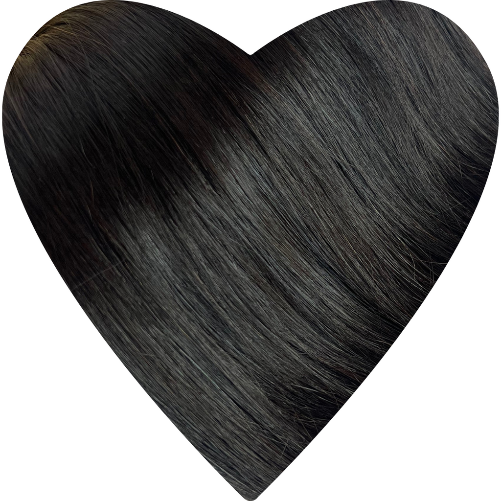 Human Hair Extensions. Natural Black