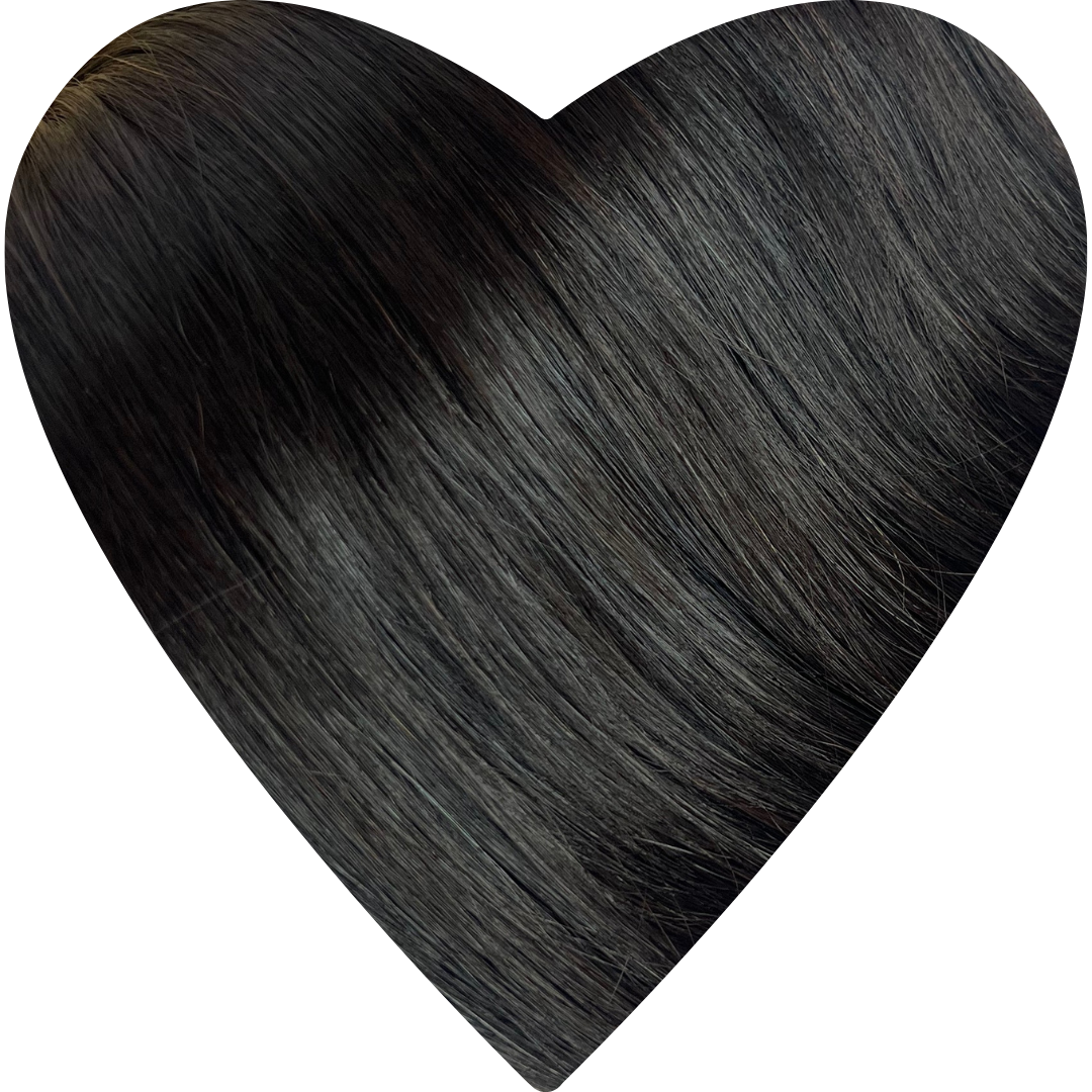 Human Hair Extensions. Natural Black
