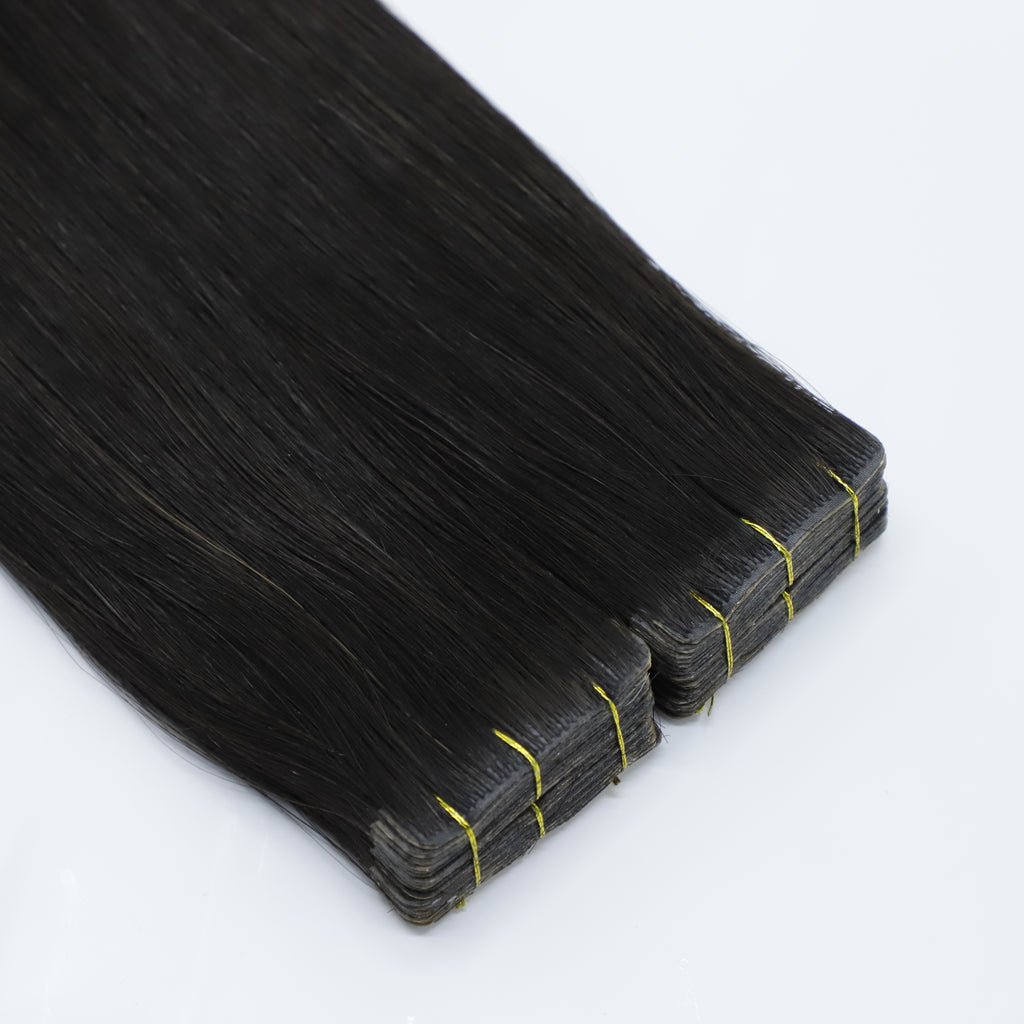 Human Hair Extensions. Natural Black